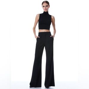 Brand New With Tags !!! Alice and Olivia  DYLAN HIGH WAISTED WIDE LEG PANT